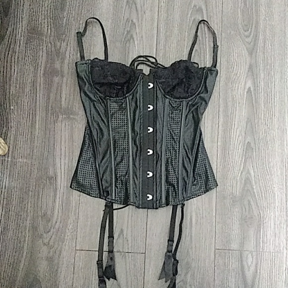 Frederick's of Hollywood Other - Frederick's of Hollywood Corset w Garters S Black